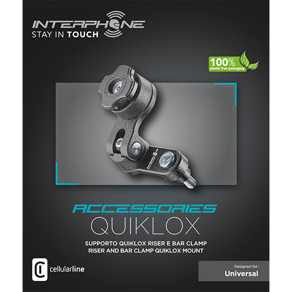 INTERPHONE RISER/BAR CLAMP QUIKLOX MOUNT