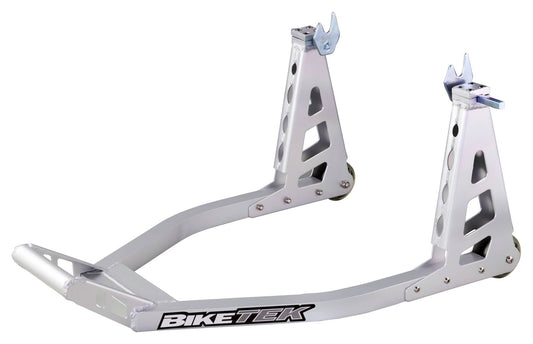 BikeTek Aluminium Rear Box Section Paddock Stand - Silver