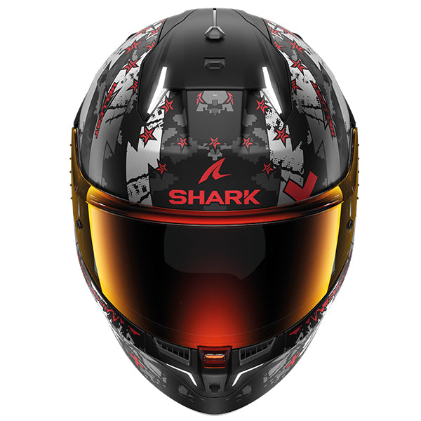 SHARK SKWAL i3 HELLCAT MATT KUR BLACK SILVER RED