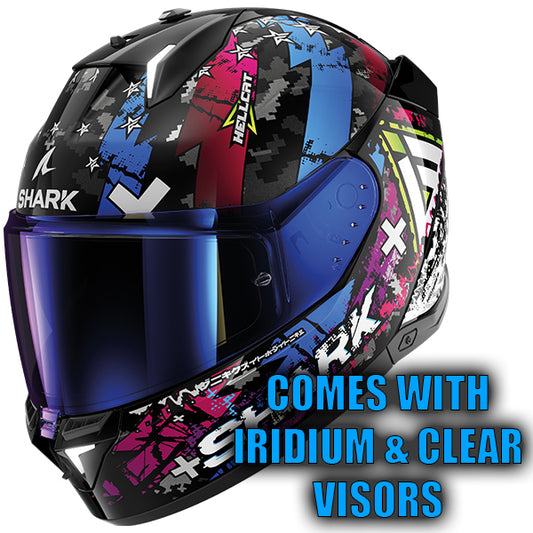 SHARK SKWAL i3 HELLCAT KUB GLOSS BLACK BLUE PINK