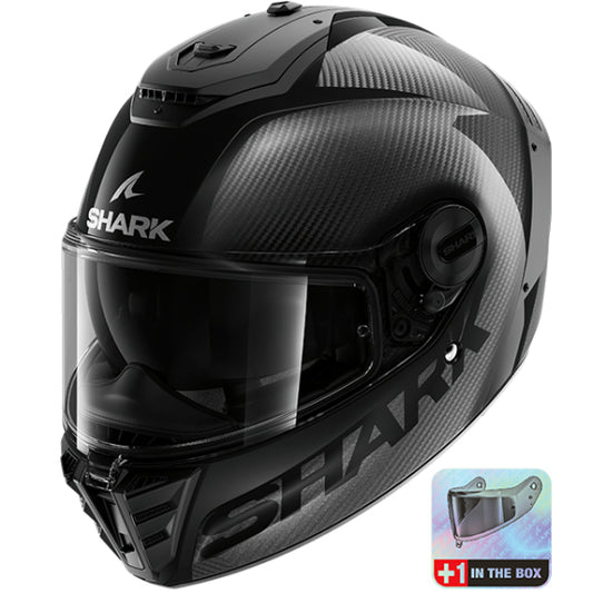 SHARK SPARTAN RS CARBON SKIN DAD GLOSS BLACK