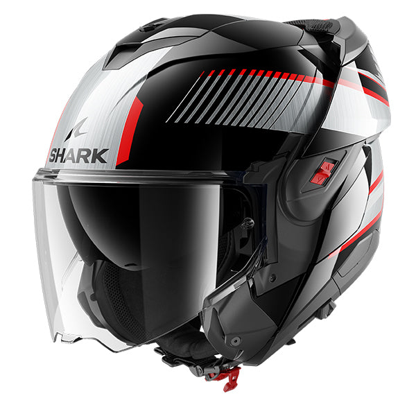 SHARK OXO SIKTER KUS GLOSS BLACK GREY RED