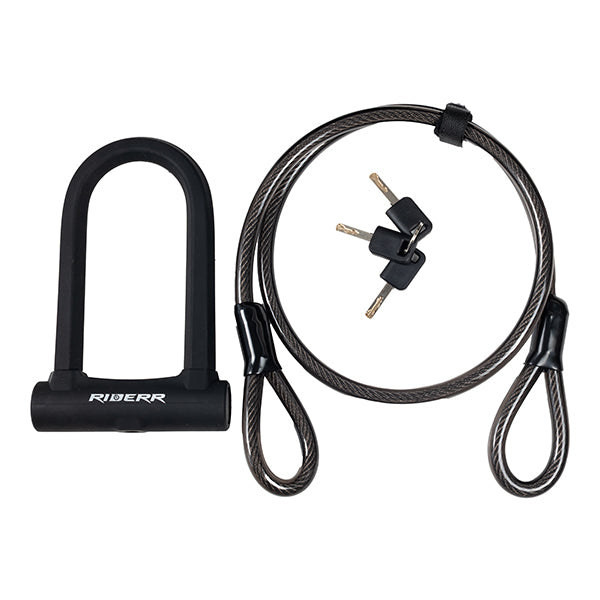 RIDERR U LOCK CABLE BLACK