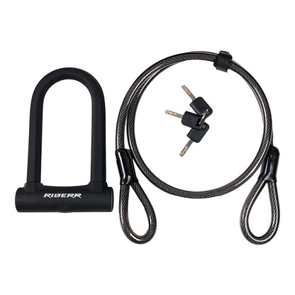 RIDERR U LOCK CABLE BLACK
