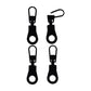 RIDERR REPLACEMENT ZIP PULLERS (4 PACK) BLACK