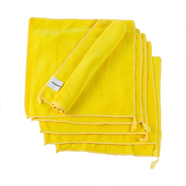RIDERR 6PCS MICROFIBRE TOWELS YELLOW