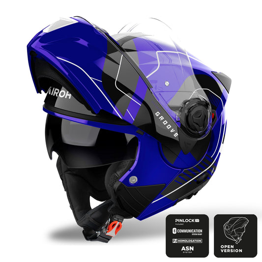 Airoh Specktre Flip-Front Helmet - Groove Blue Gloss