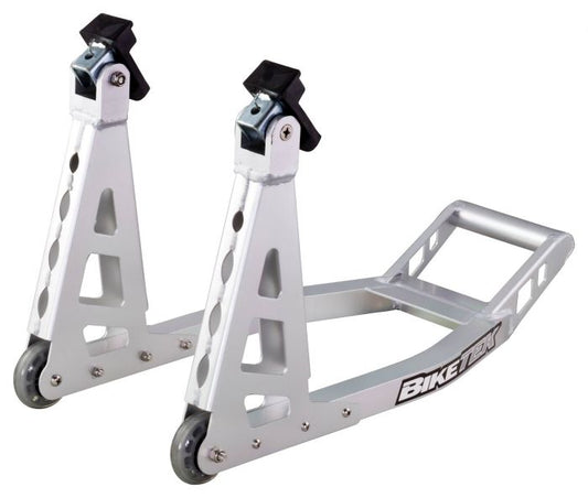 BikeTek Aluminium Box Section Front Paddock Stand - Sliver