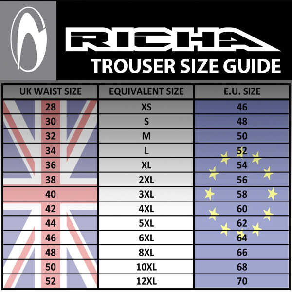 RICHA COLORADO TROUSER BLK STANDARD LEG