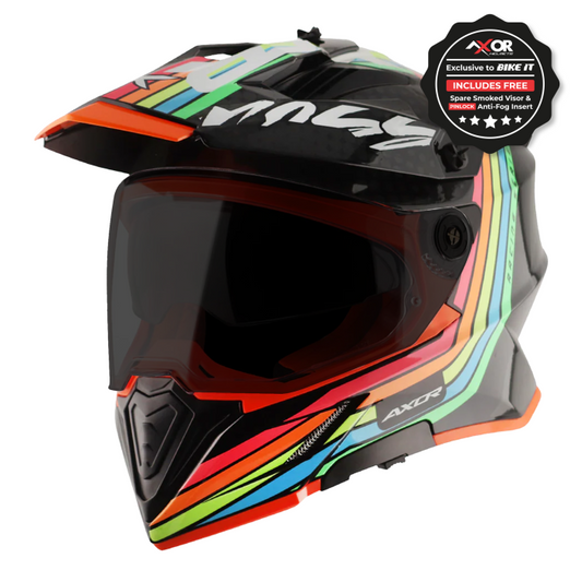 Axor X-Cross Adventure Helmet - Black/Grey Gloss