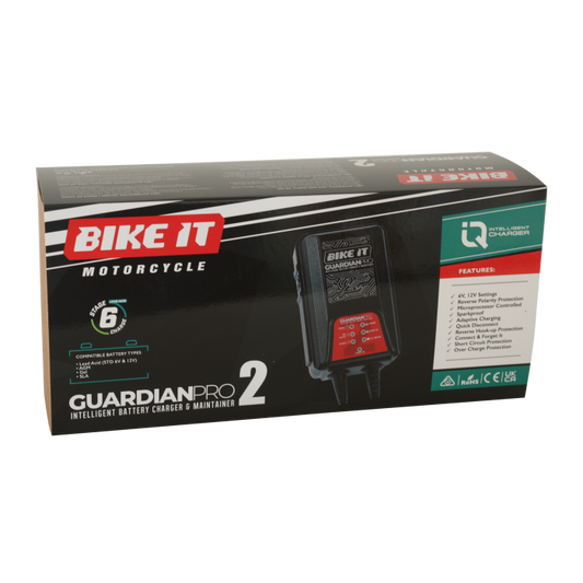 Bike It Guardian Pro 2 Intelligent Battery Charger and Maintainer 6/12V 1.25A