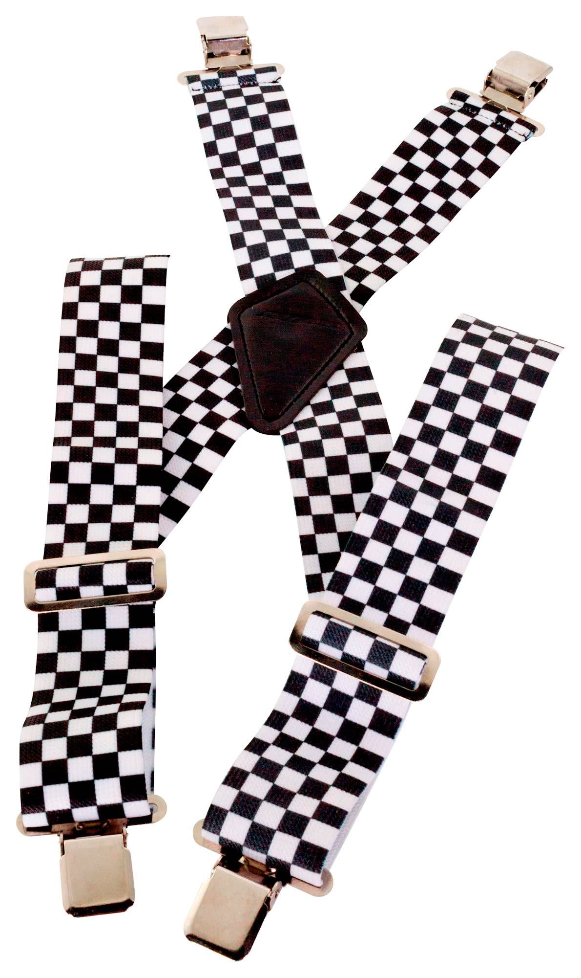 Bike It Checkered Motorcyclist Braces