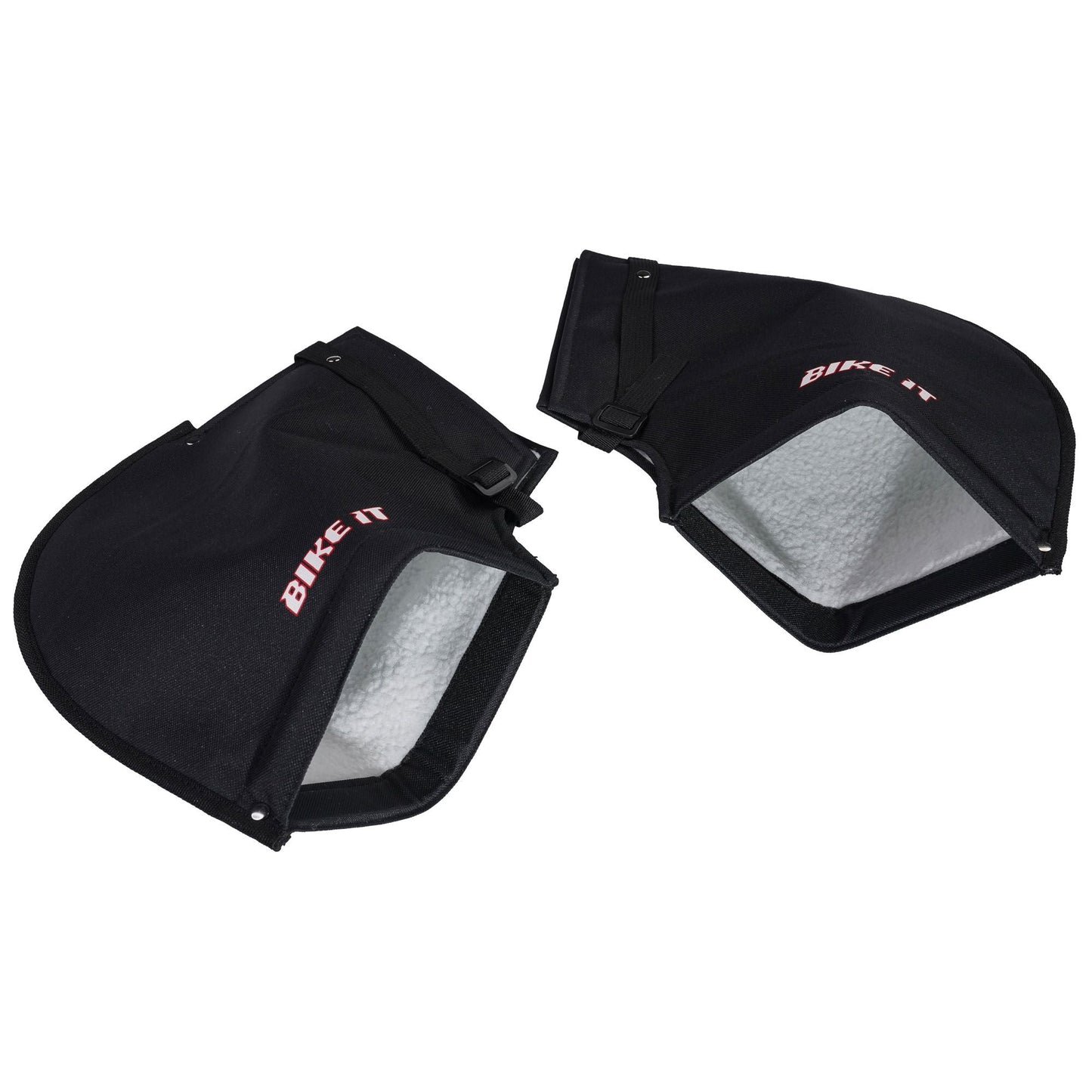 Bar Muffs Black Polyester Fleece Lining