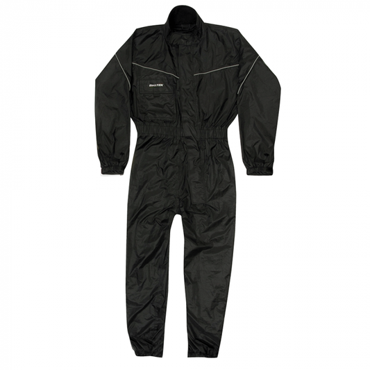 BikeTek One Piece Black Rainsuit